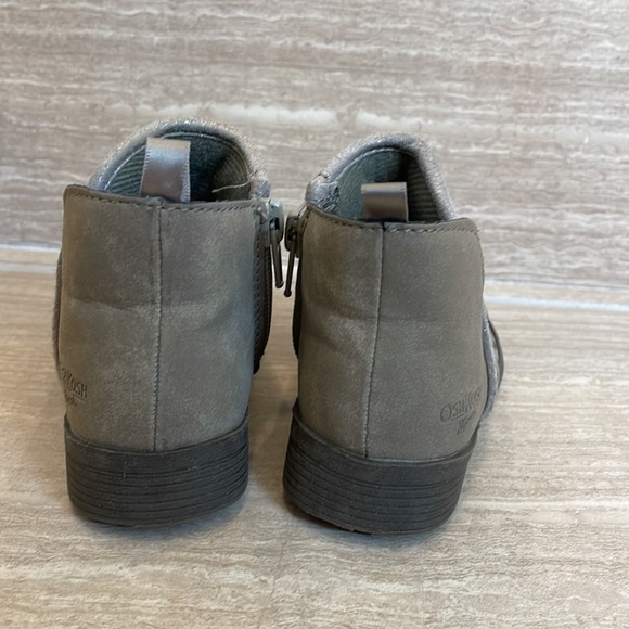 OSHKOSH B’GOSH Toddler Size 7 UEC Gray booties zip up boots ankle used - Picture 8 of 13